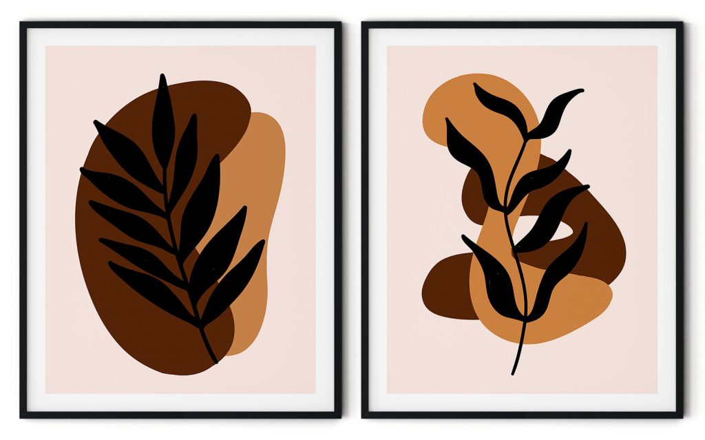 Figurative silhouette boho abstract