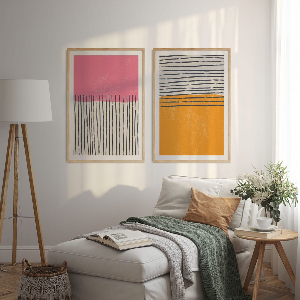 Abstract Blocks and Lines – Wall Hanging