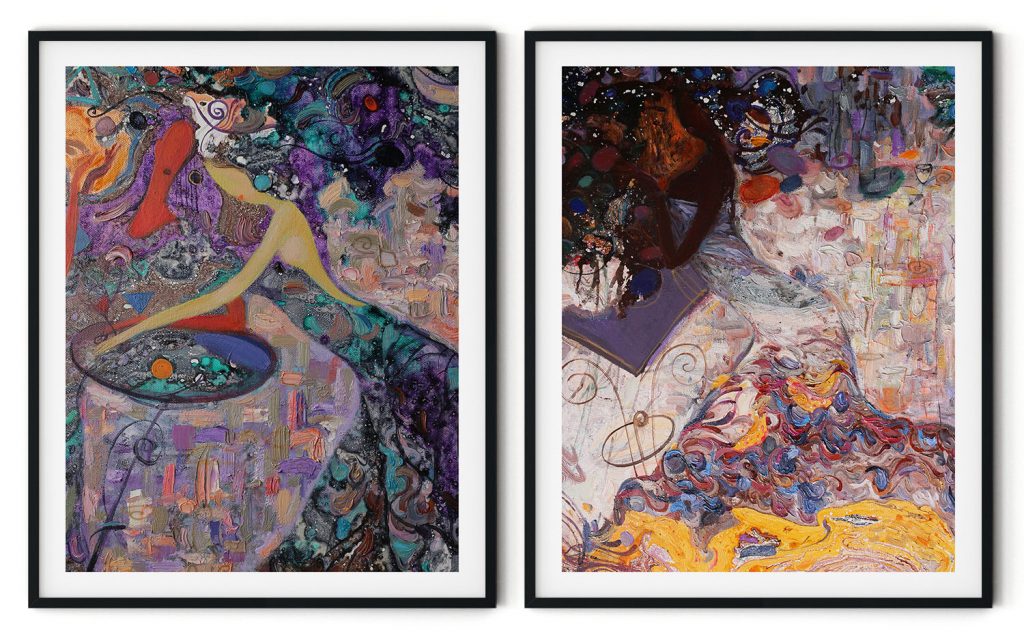 Abridgment impersonator woman figure painting