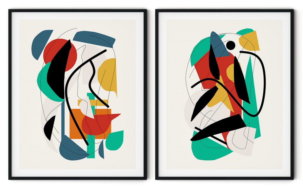 Mid century figurative abstract