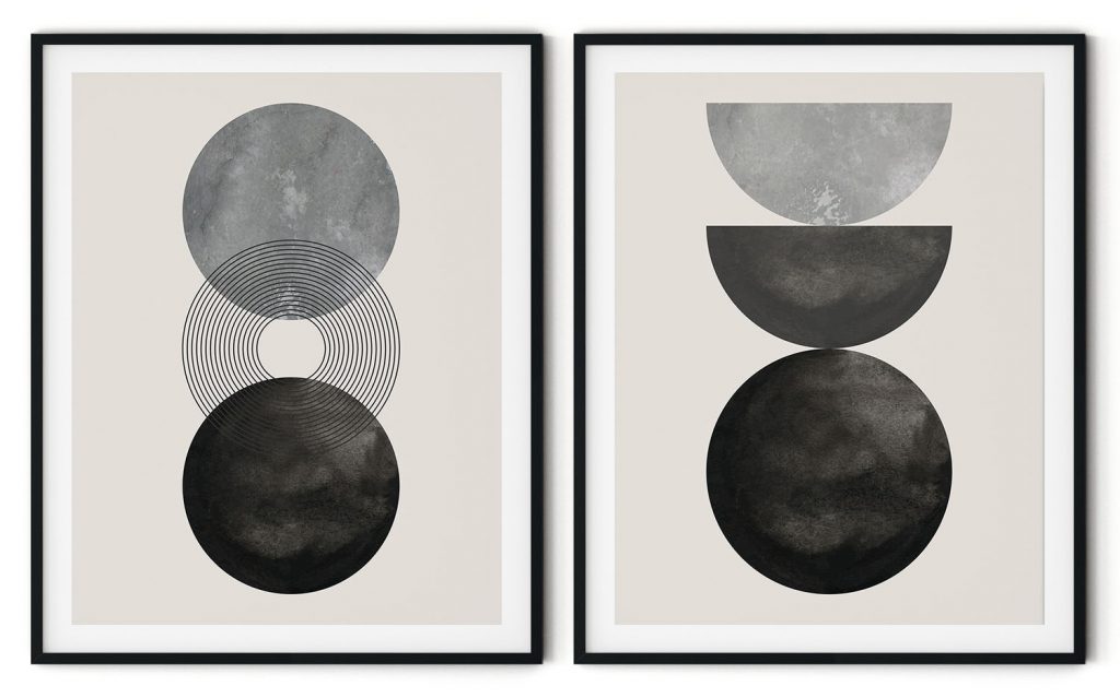 Minimalist boho circles abstract
