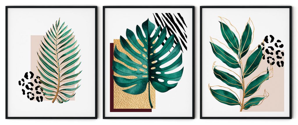 Simple & Sparkling Tropical Leaves