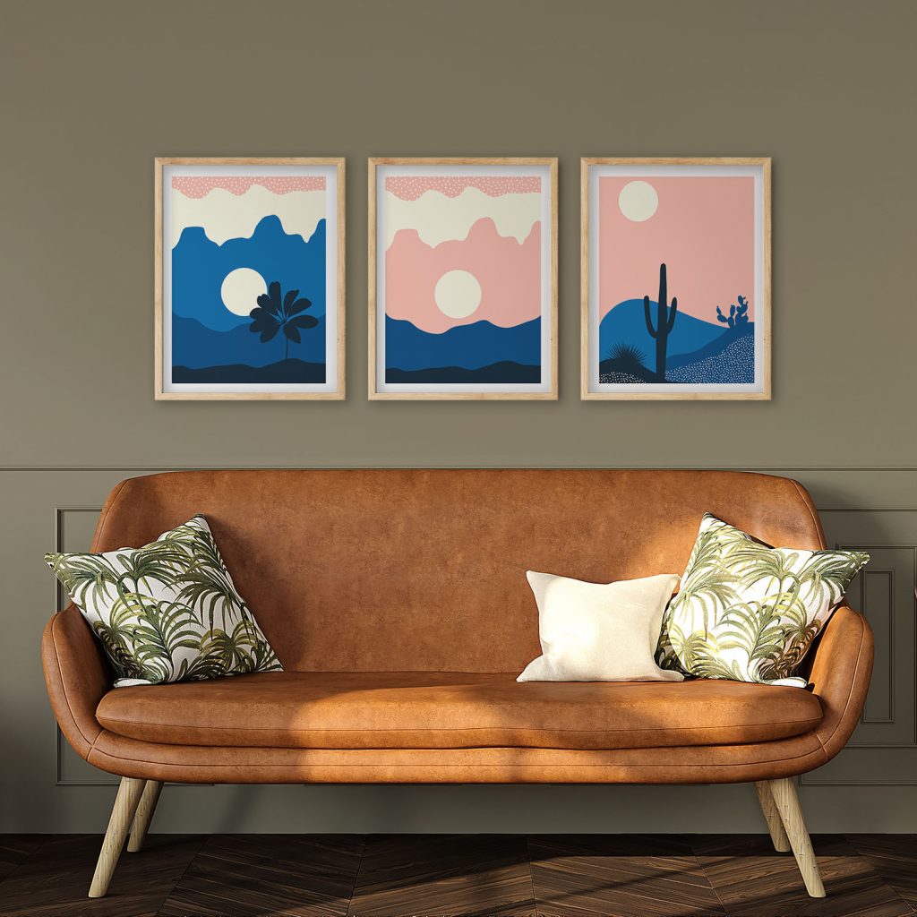 Abstract Desert Tropical Sun Moon – Wall Decor