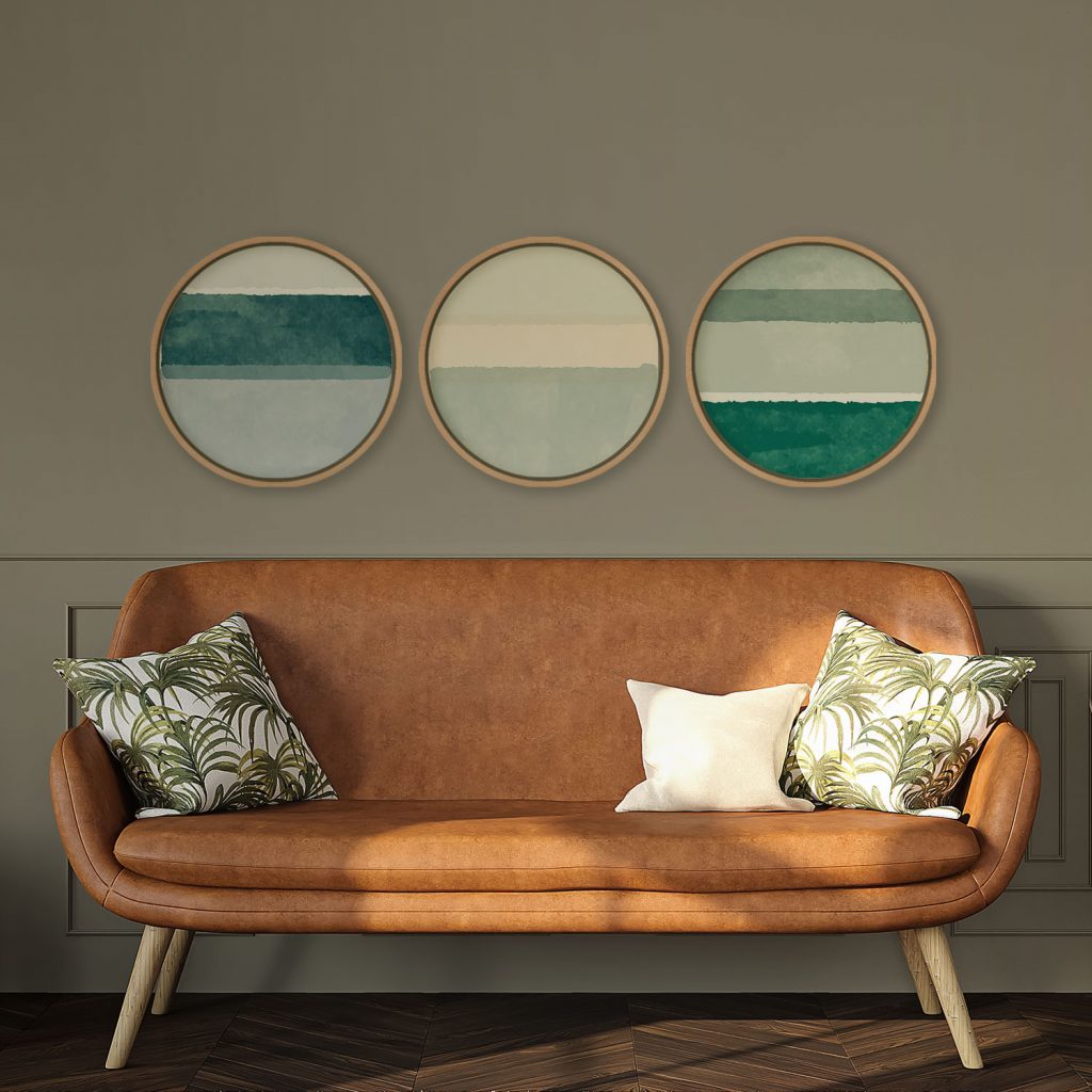 Abstract Circular Horizontal Bands – Wall Hanging