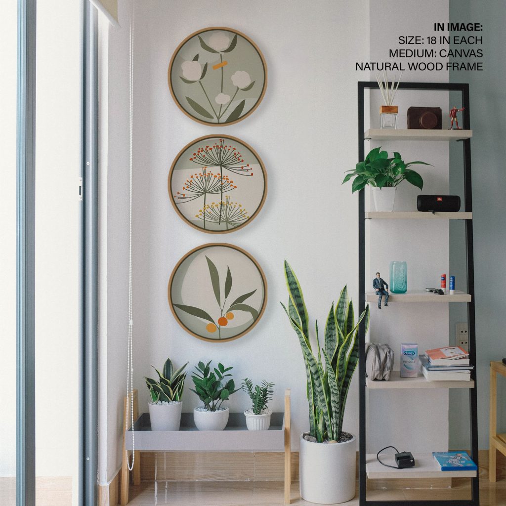 Botanical Cotton Seed Heads Berries – Wall Decor