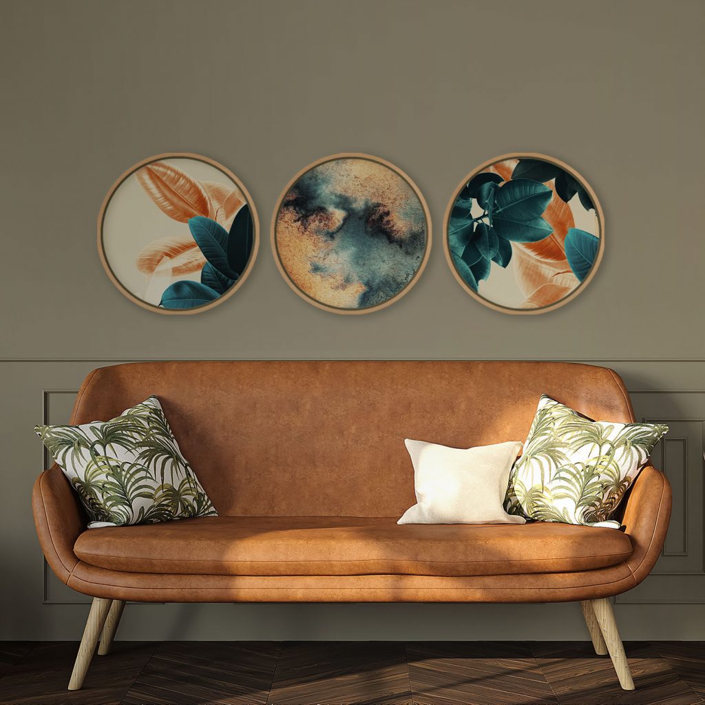 Botanical Stylized Leaves Abstract – Wall Hanging