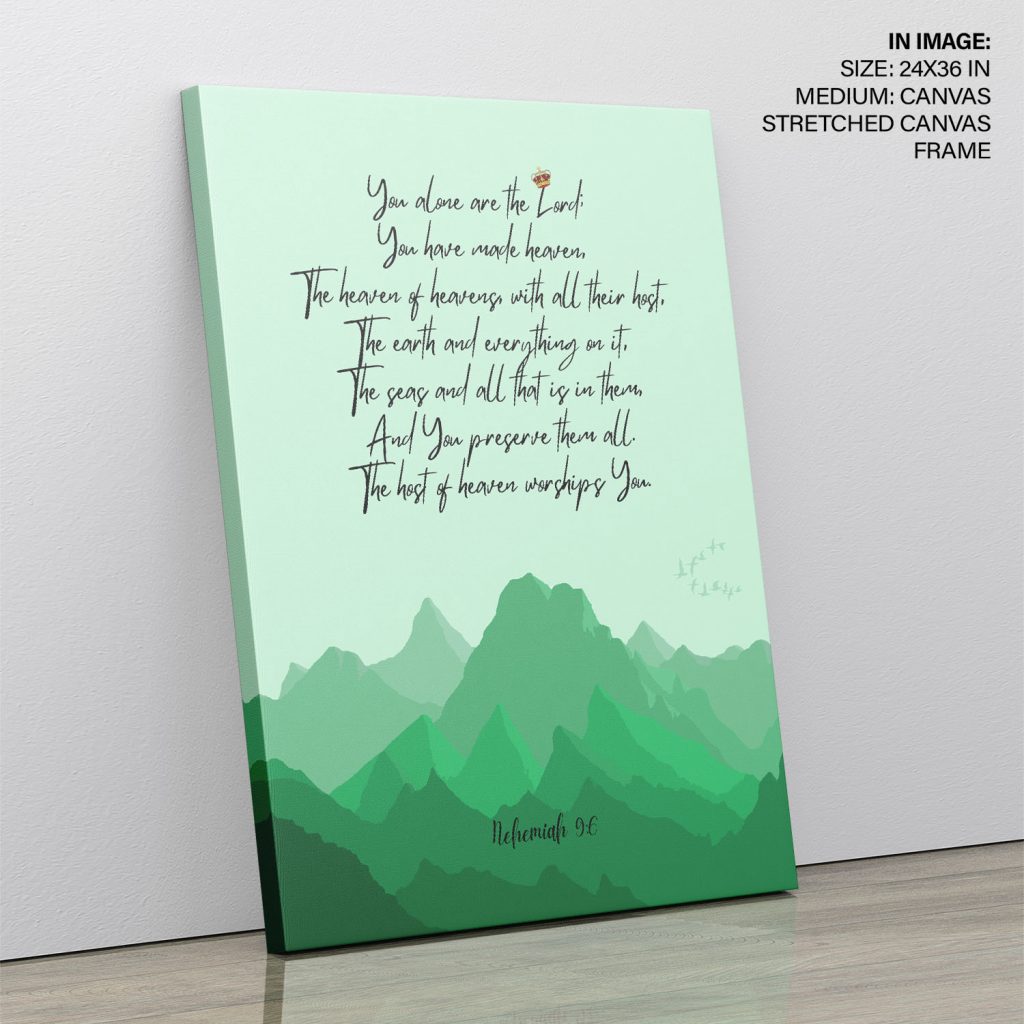 You alone are the lord Bible Verse Wall Art Religious Wall art and