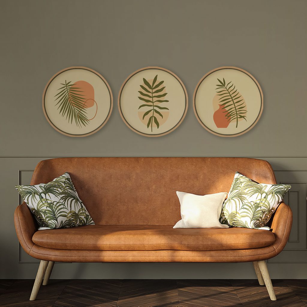 Botanical Green Palm Fern Leaves – Wall Hanging