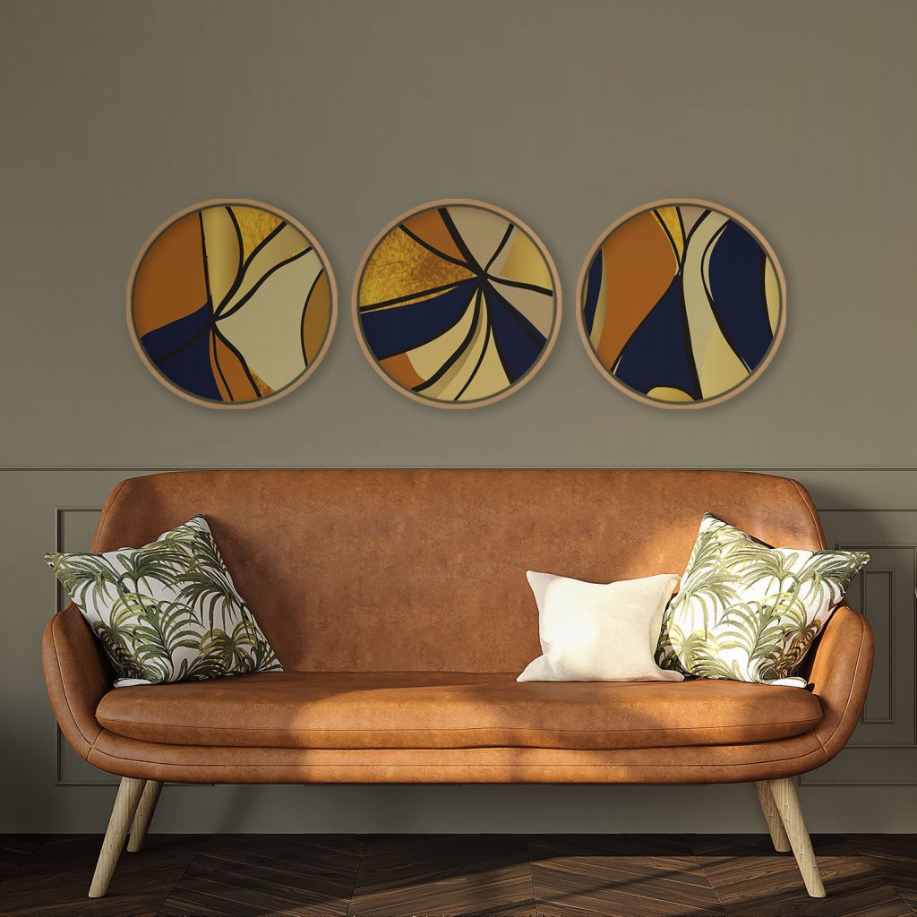 Abstract Three Circular Designs – Wall Painting
