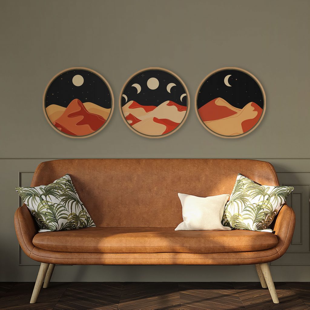 Nature Desert Dunes Moon Phases – Home Decor