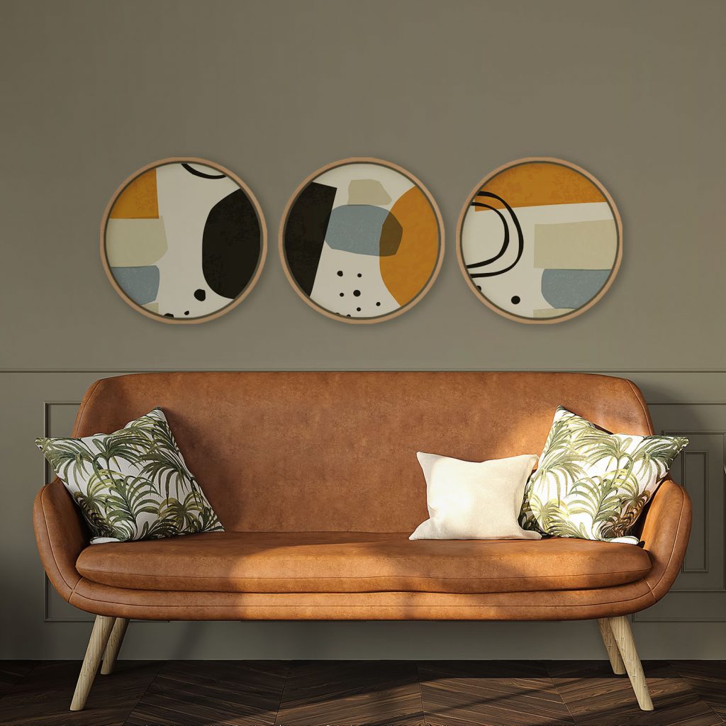 Abstract Three Organic Geometric Shapes – Wall Decor