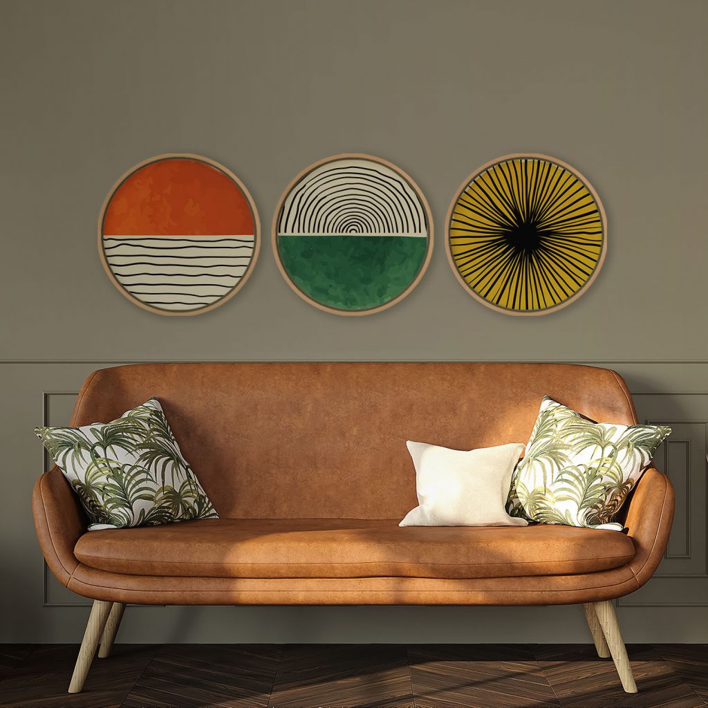 Abstract Three Circular Geometric – Wall Art