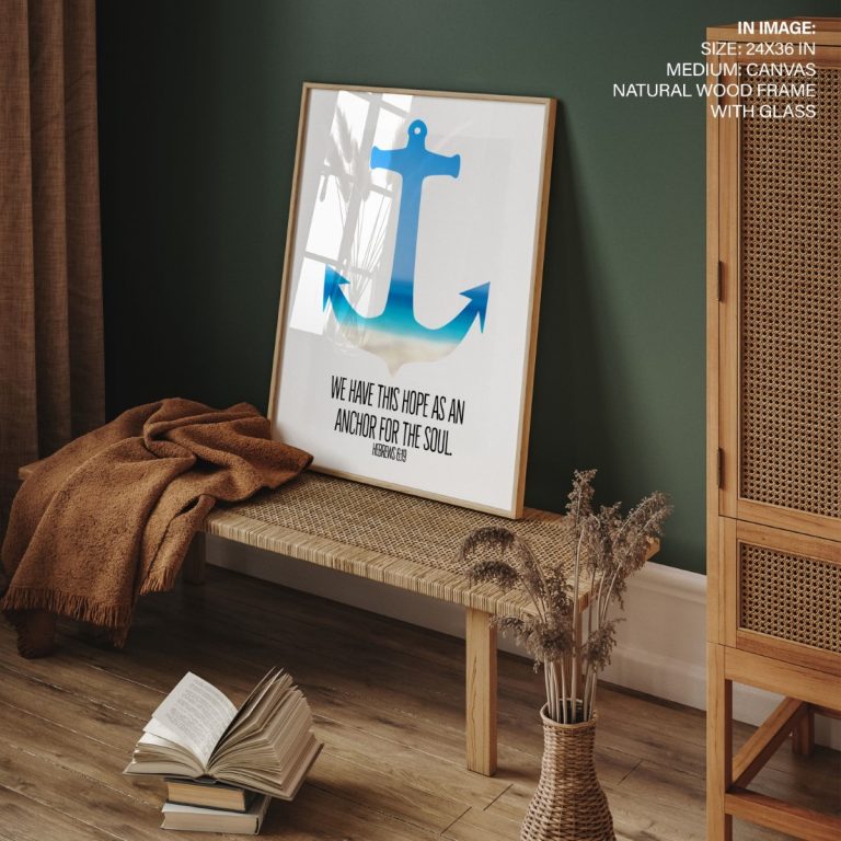 Bible verse anchor wall art print framed art for the soul, wall decor