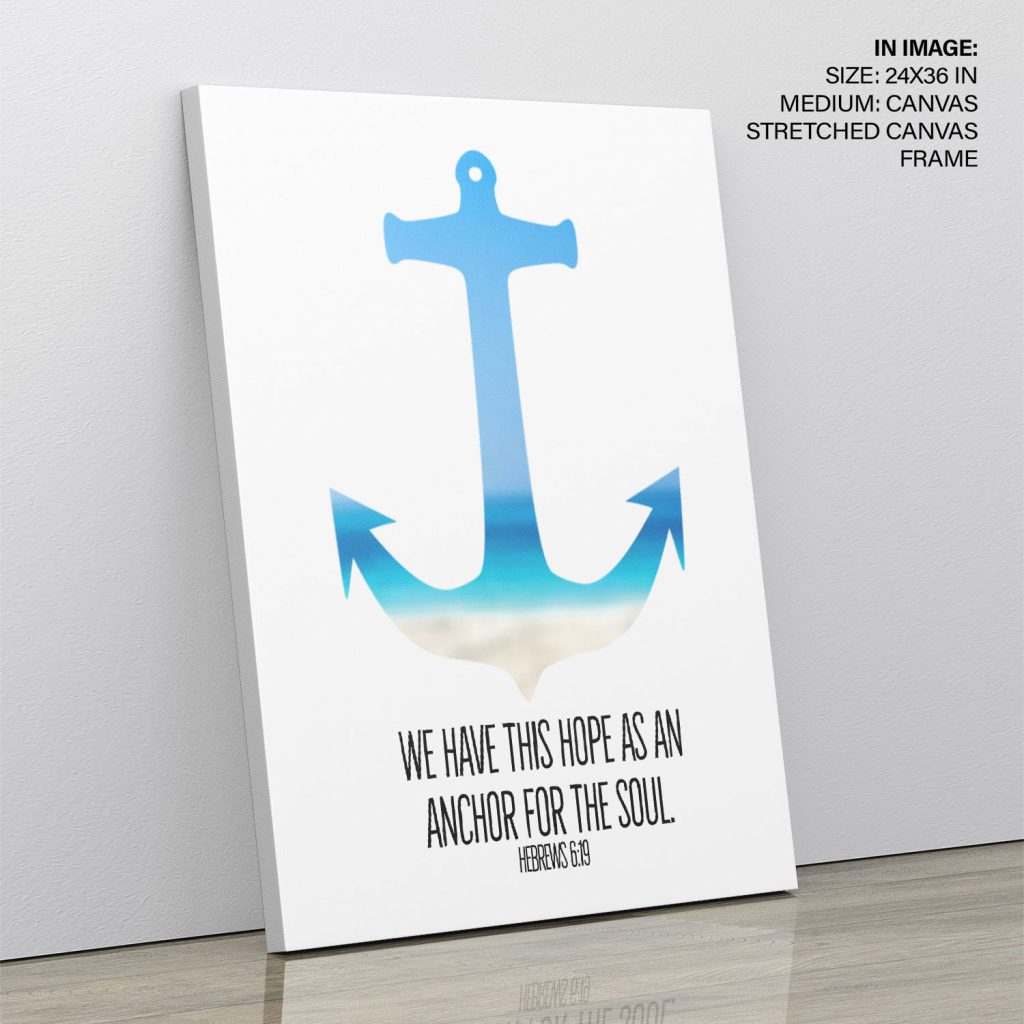 Bible verse anchor wall art print framed art for the soul, wall decor