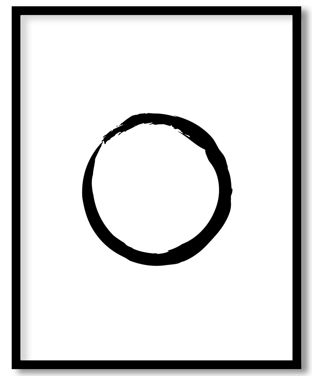 Japanese Wall Art, Zen Art, Zen Wall Decor, Zen Circle, Japanese Art