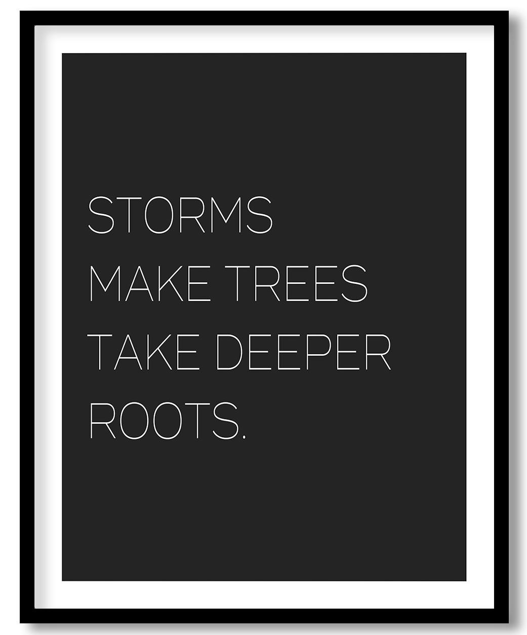 Storms make trees take deeper roots Wall Art Decor, Framed Painting