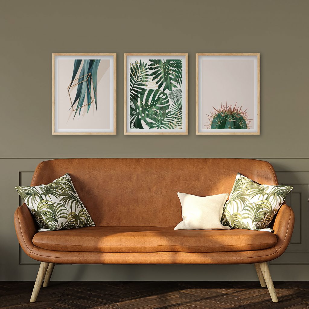 Botanical Tropical Leaves Cactus – Wall Painting
