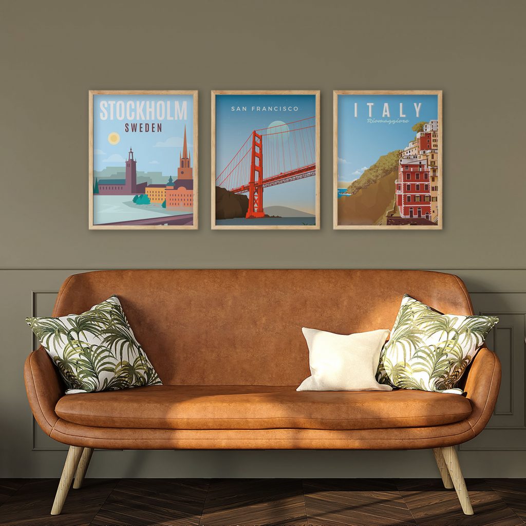 Modern Stockholm San Francisco Riomaggiore – Wall Painting