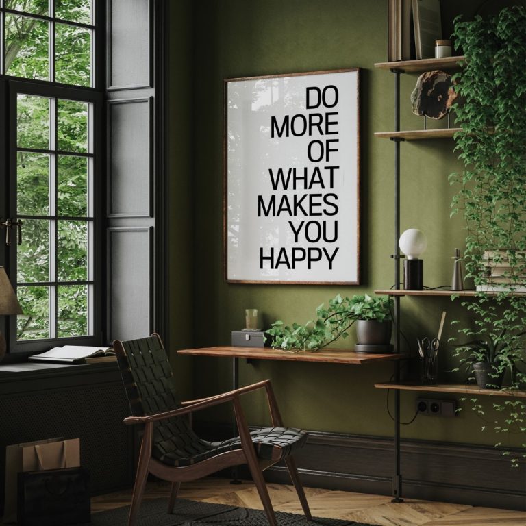 Do More of What makes you Happy Inspirational Framed Wall Art Ready to Hang BestOfBharat