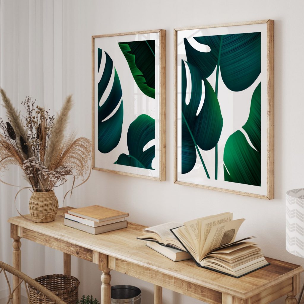 Botanical Green Tropical Leaves – Wall Decor