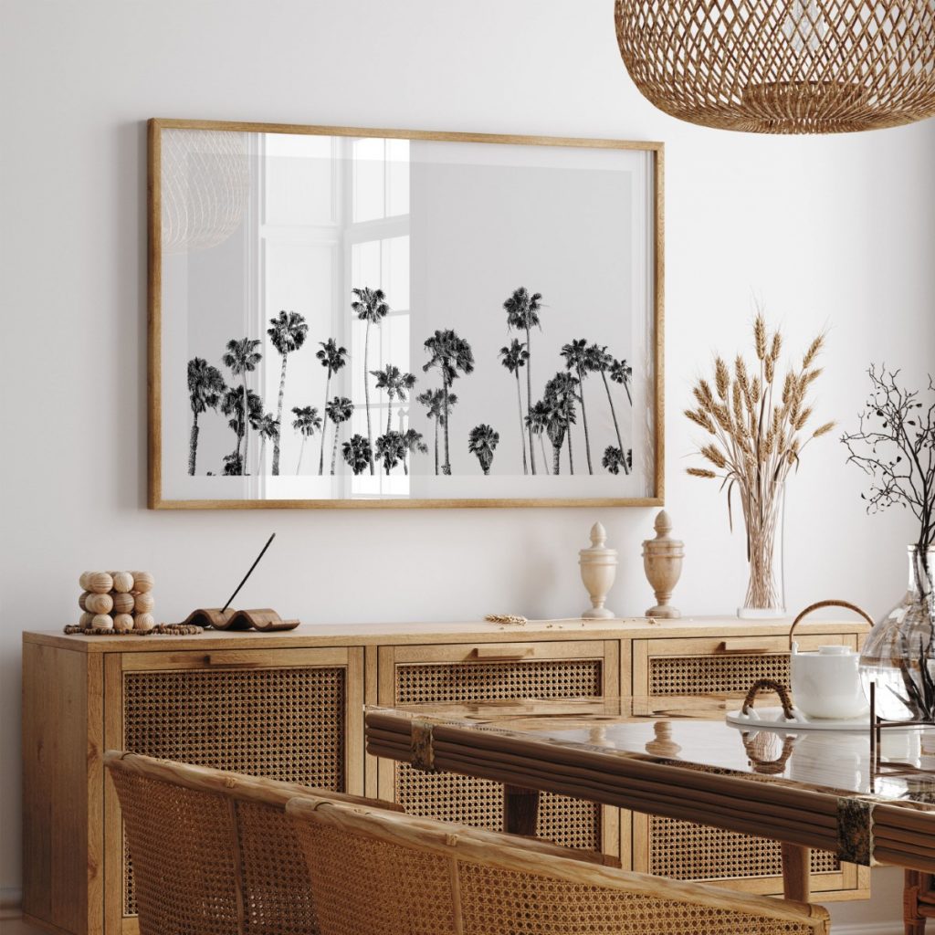 Nature Black and White Palm Trees – Wall Art