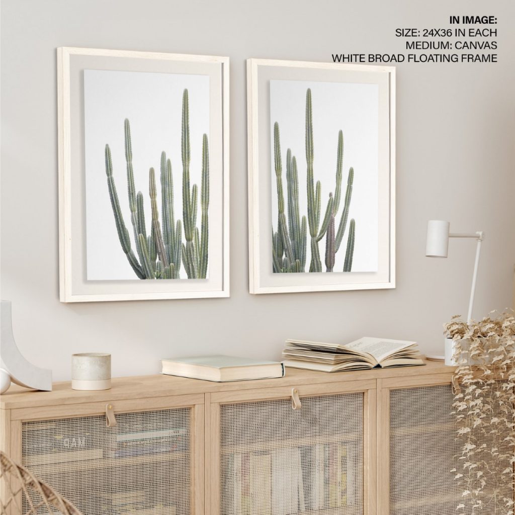 Cactus Framed Wall Art (Set of 2), Botanical Art, Nature Art, Modern