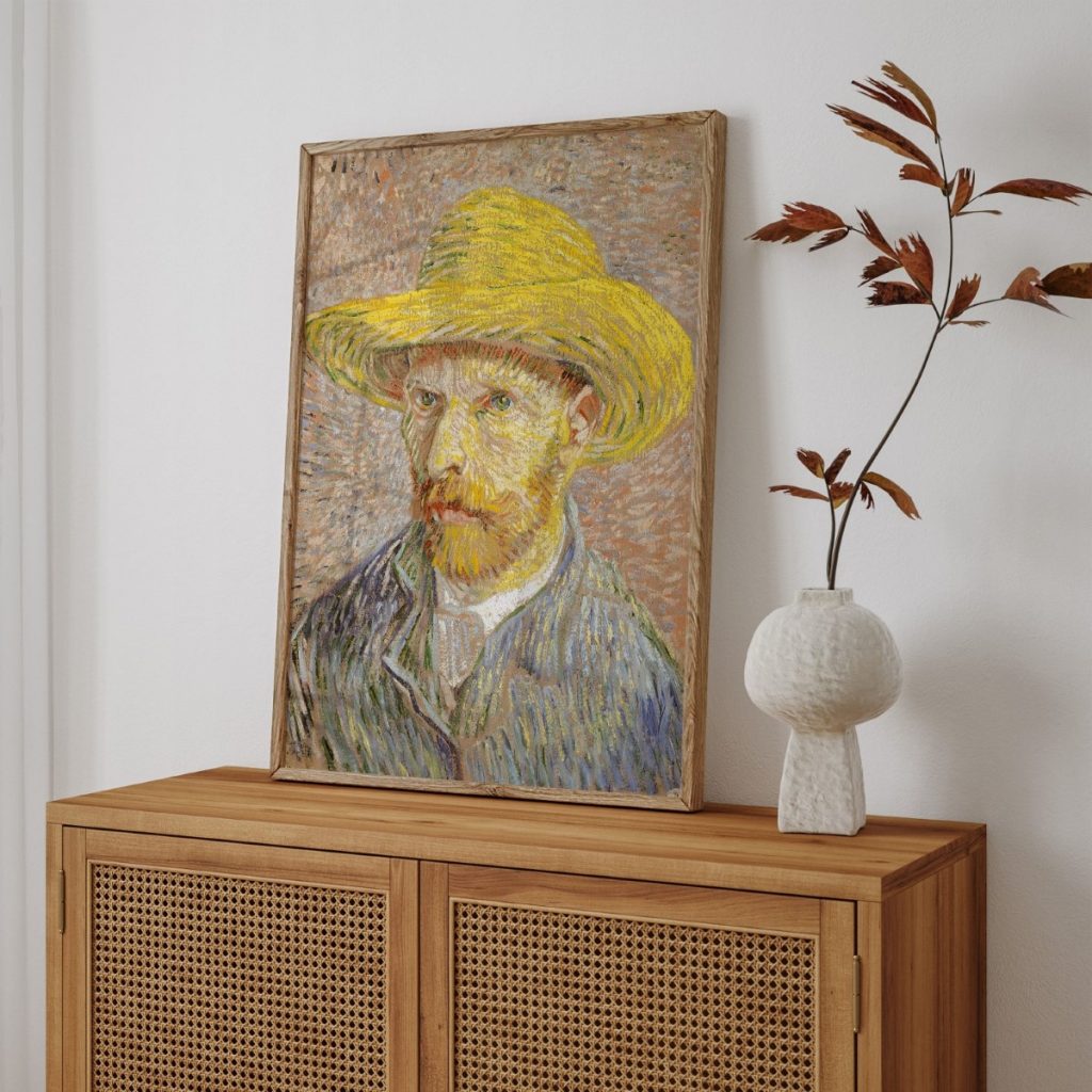 Van Gogh Self Portrait with Straw Hat by Vincent van gogh