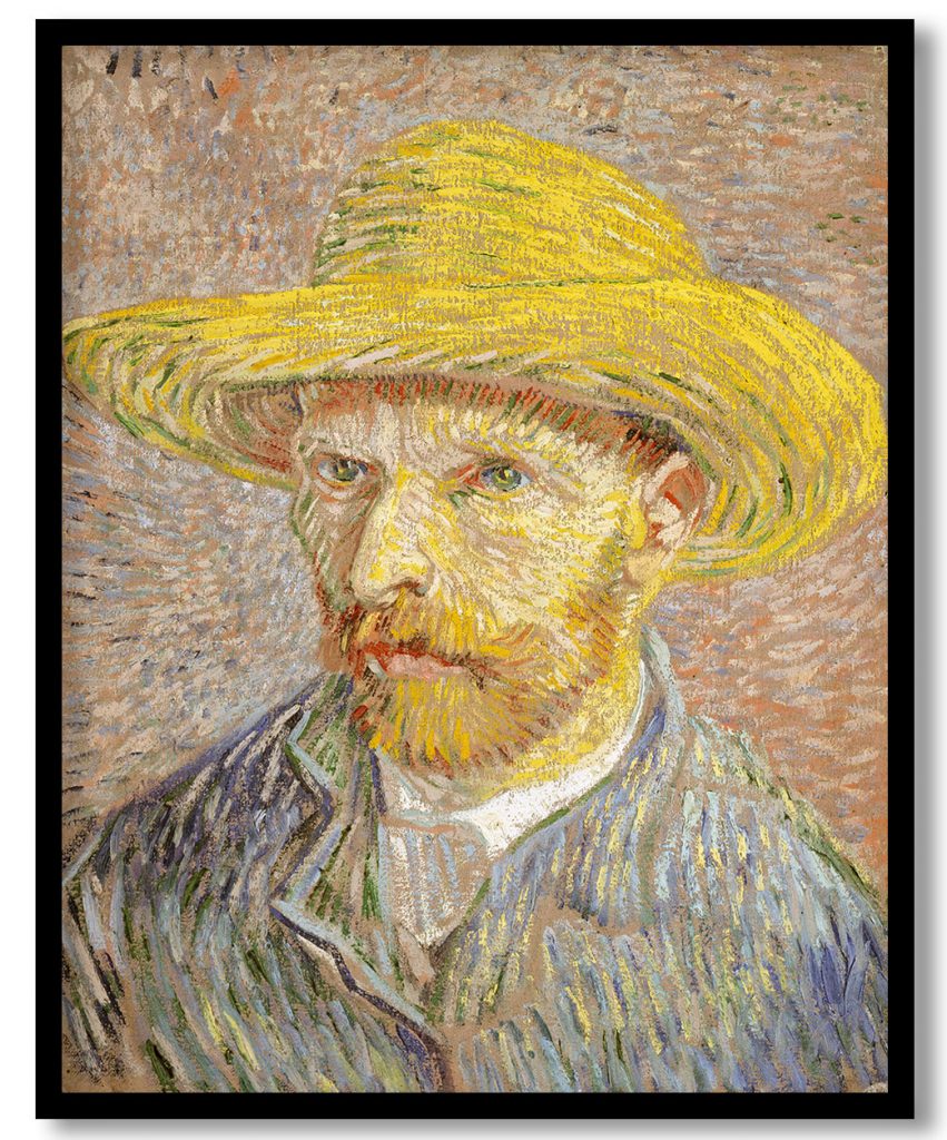 Van Gogh Self Portrait with Straw Hat by Vincent van gogh