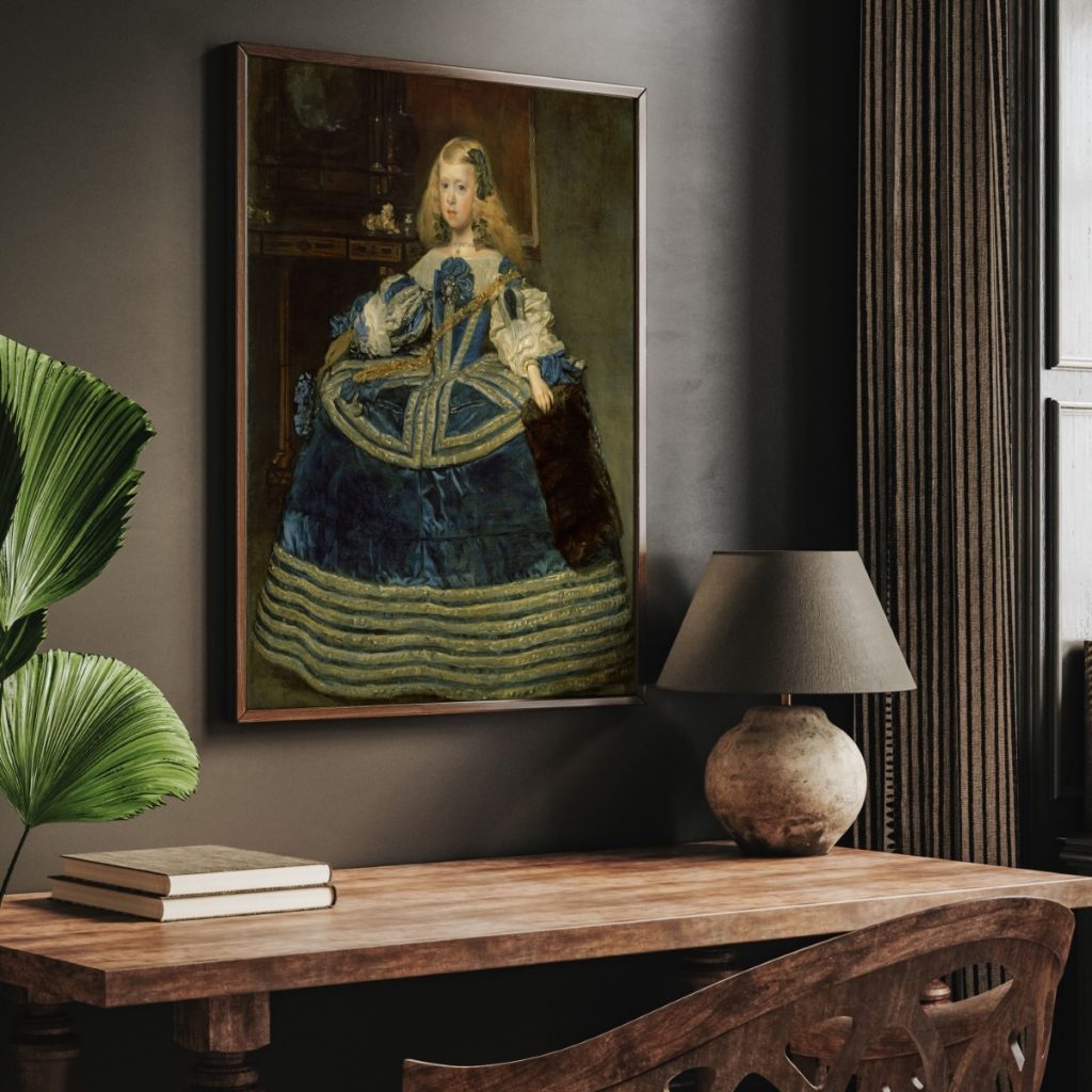 Framed Art | Infanta Margarita Teresa in a Blue Dress by Diego Velazquez | 50+ Frame Styles Museum Quality Made in India Framed Art | Infanta Margarita Teresa in a Blue Dress by Diego Velazquez | 50+ Frame Styles Museum Quality Made in India