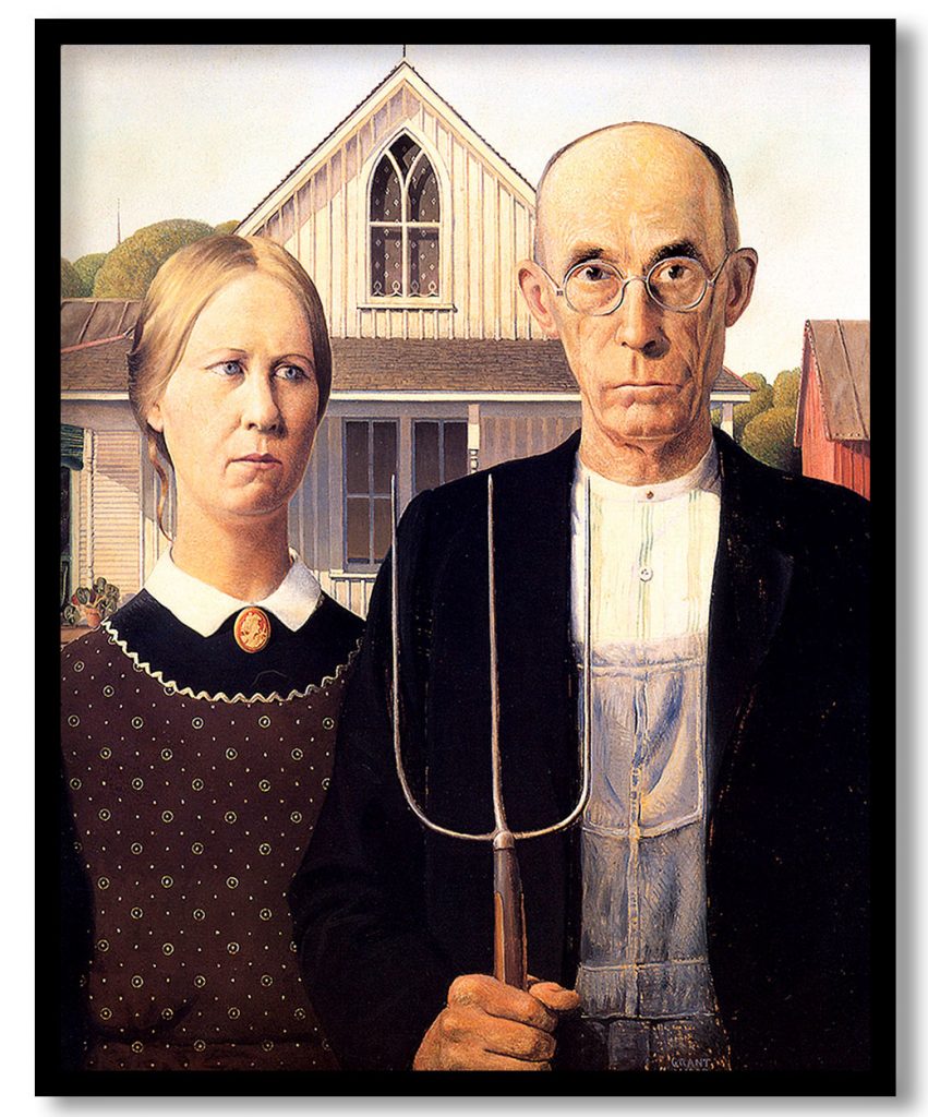 American gothic by Grant wood (1930)