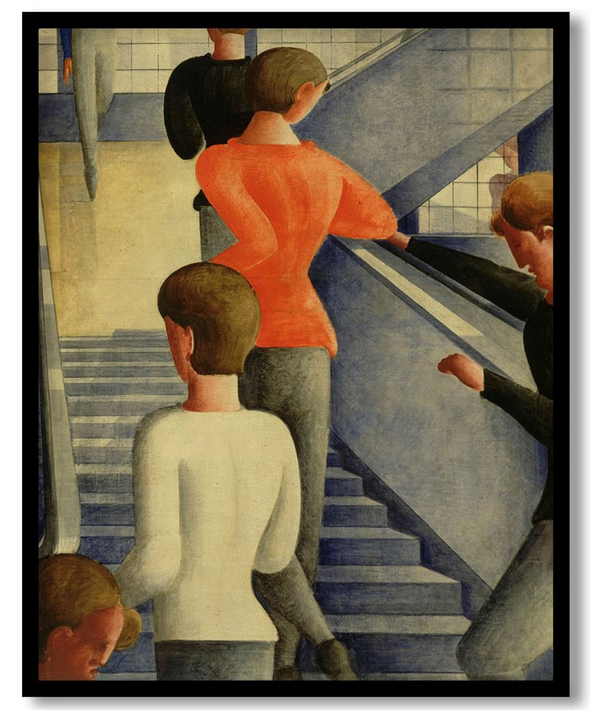 Bauhaus stairway by Oskar Schlemmer (1932)
