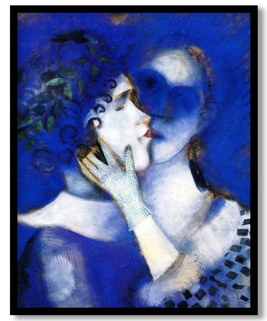 Blue lovers by Marc Chagall (1914)