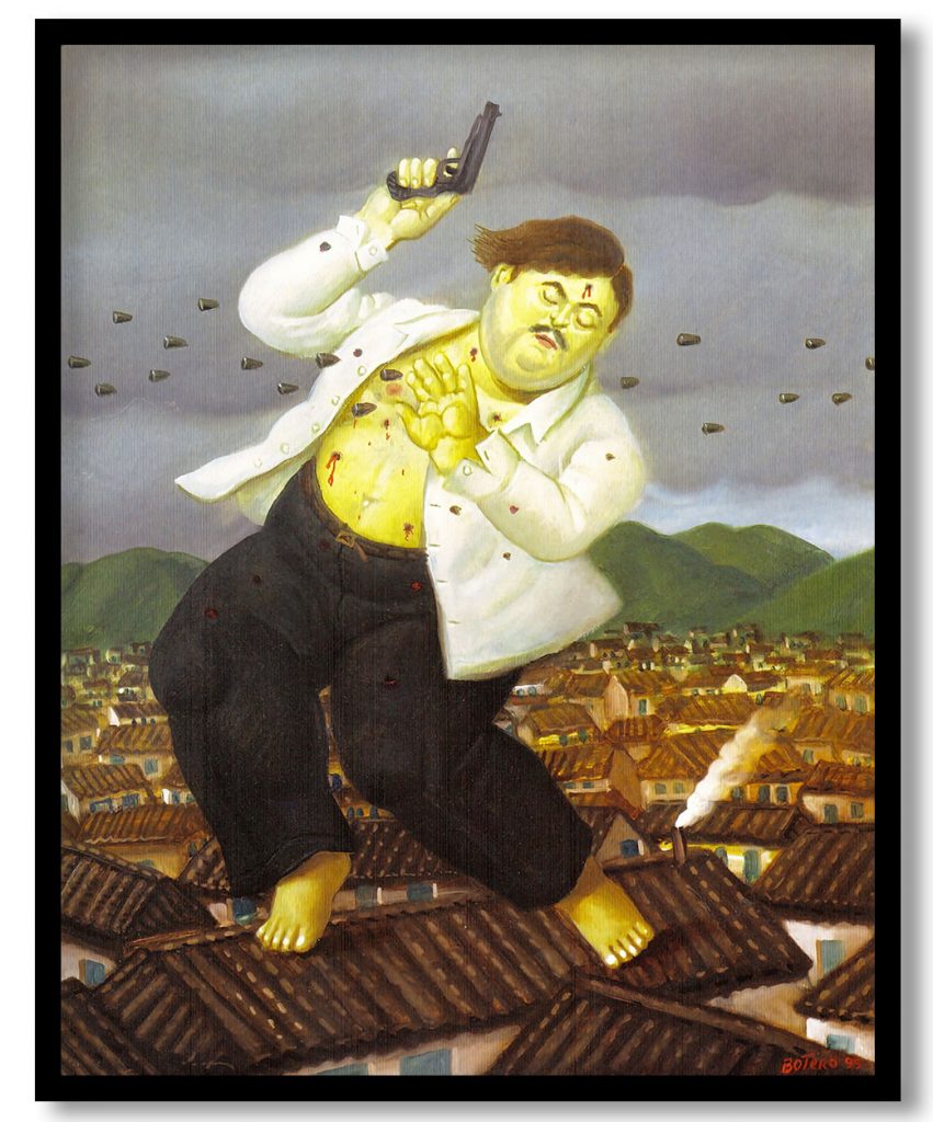 Death of pablo escobar by Fernando Botero (1999)