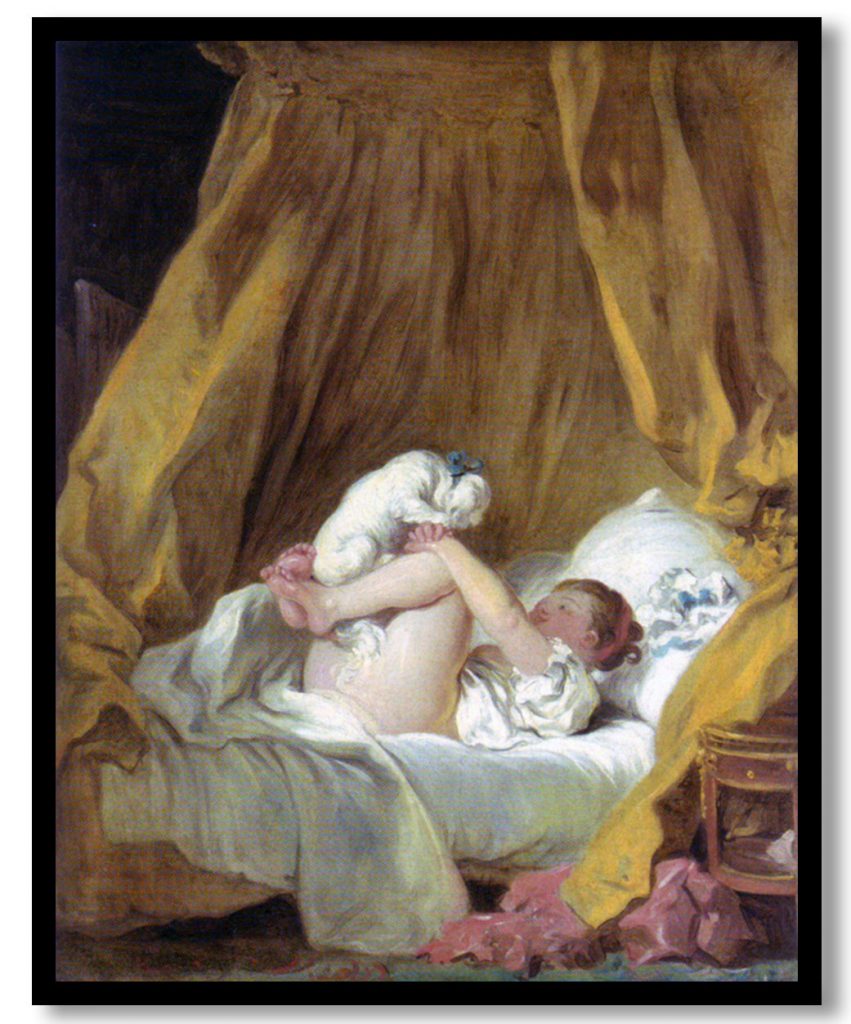 Girl with a dog by Jean Honore Fragonard (1770)