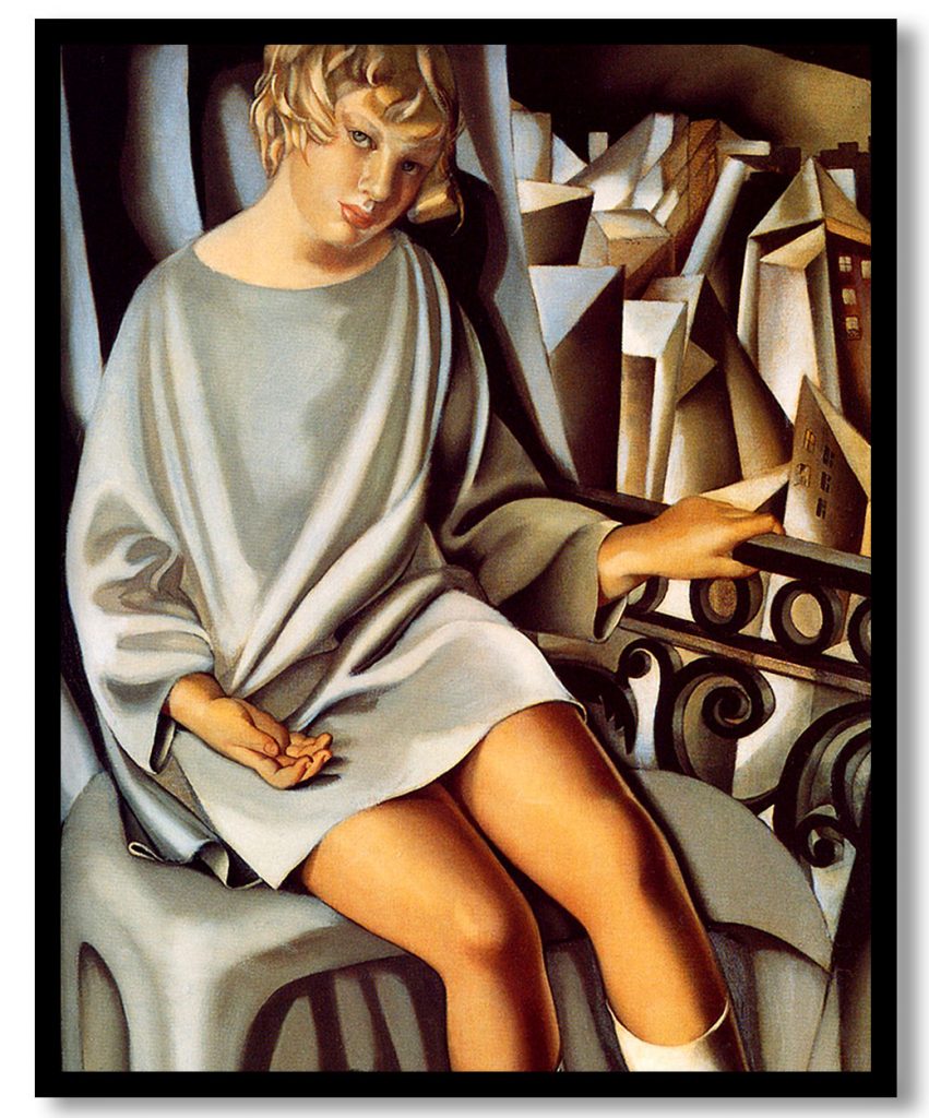Kizette on the balcony by Tamara de Lempicka (1927)