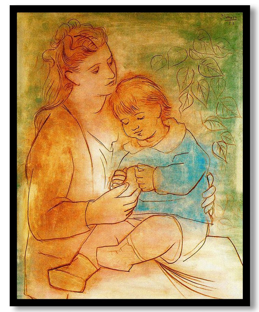 Mother and child by Pablo Picasso (1922)