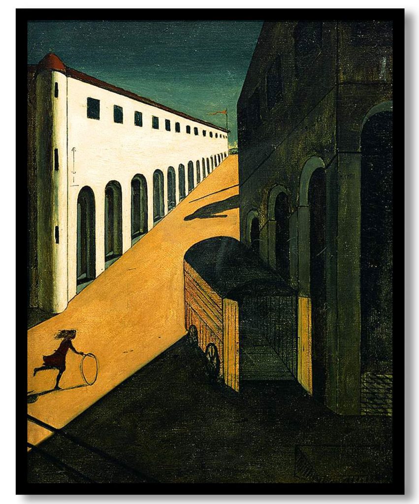 Mystery and melancholy of a street by Giorgio de Chirico (1914)