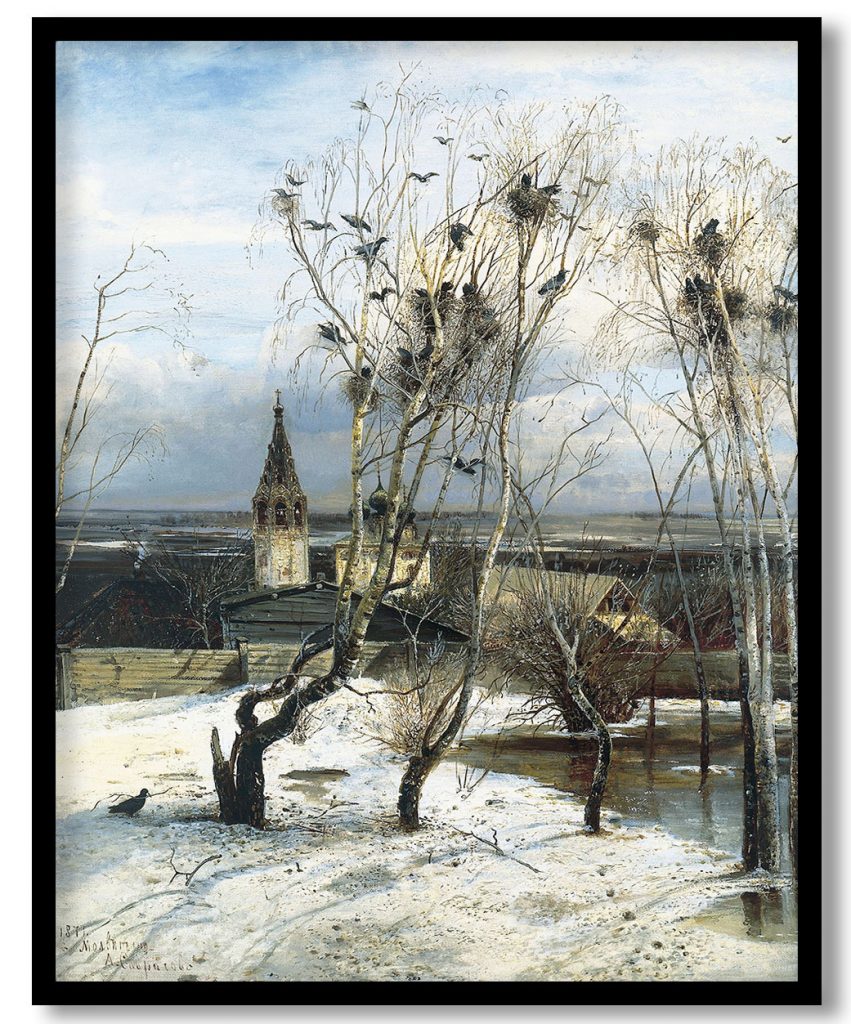 Rooks have returned by Alexei Savrasov (1871)
