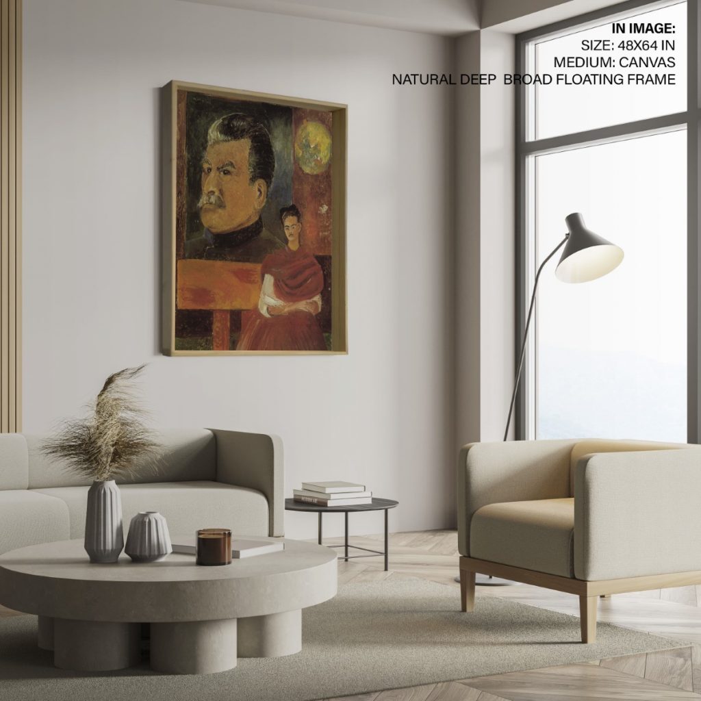 Self portrait with stalin by Frida_kahlo by Frida Kahlo (1954) Wall