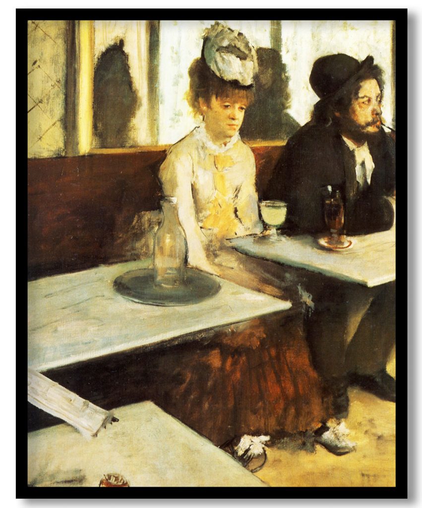 The absinthe drinker by Edgar Degas (1876)