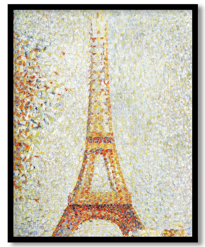 The eiffel tower by Georges Seurat (1889)