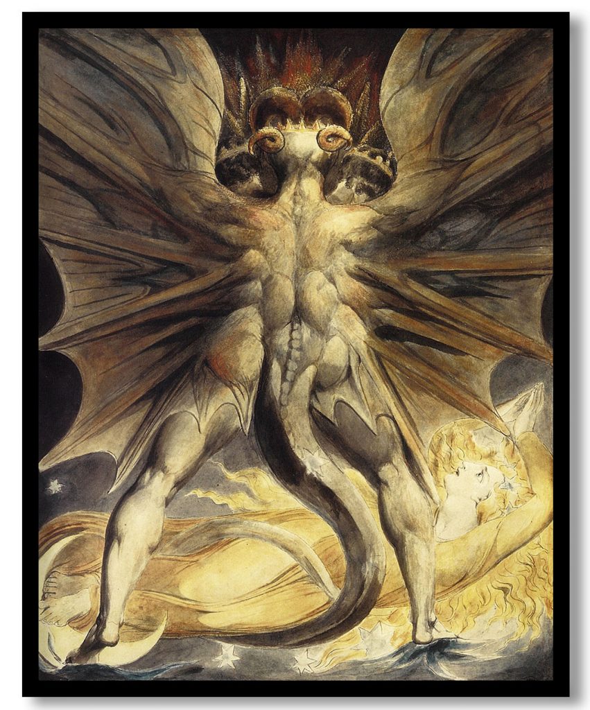 The red dragon and the woman clothed with the sun by William Blake (1803 805)