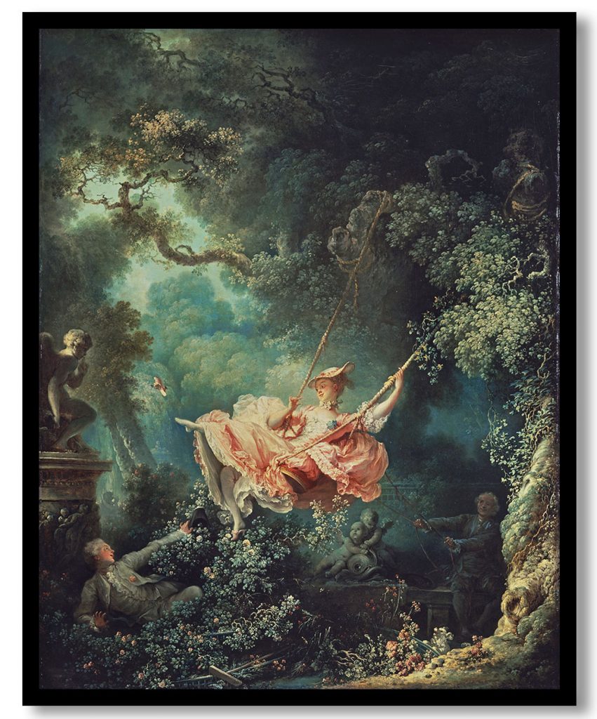 The swing by Jean Honore Fragonard (1767)