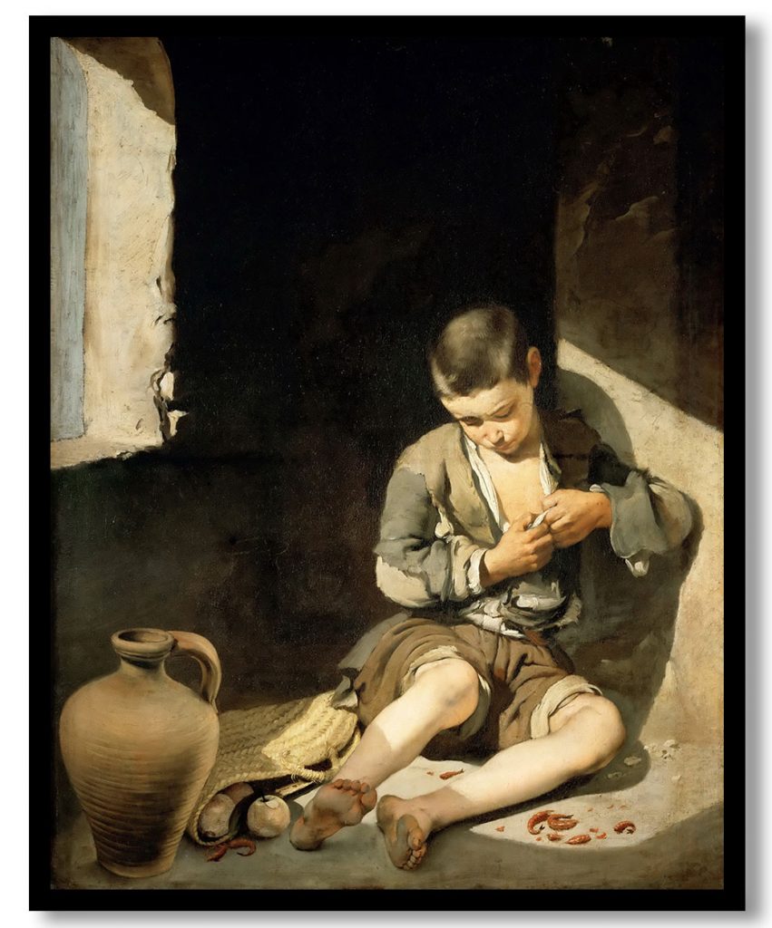 The young beggar by Bartolome Esteban Murillo (1650)