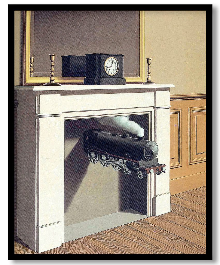 Time transfixed by Rene Magritte (1938)