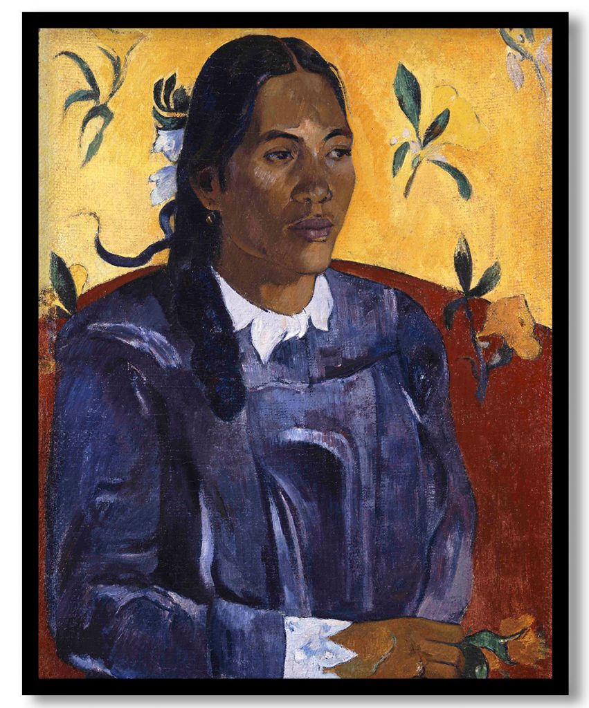 Woman with a flower by Paul Gauguin (1891)