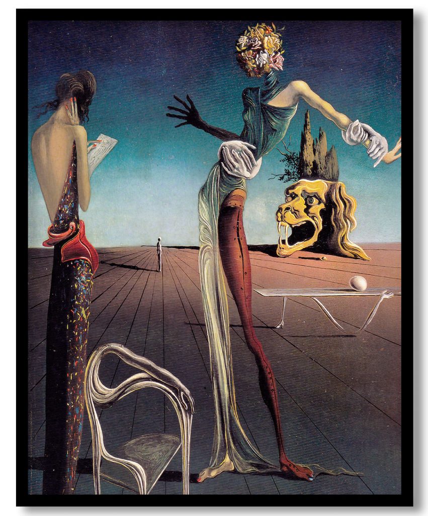 Woman with a head of roses by Salvador Dali (1935)