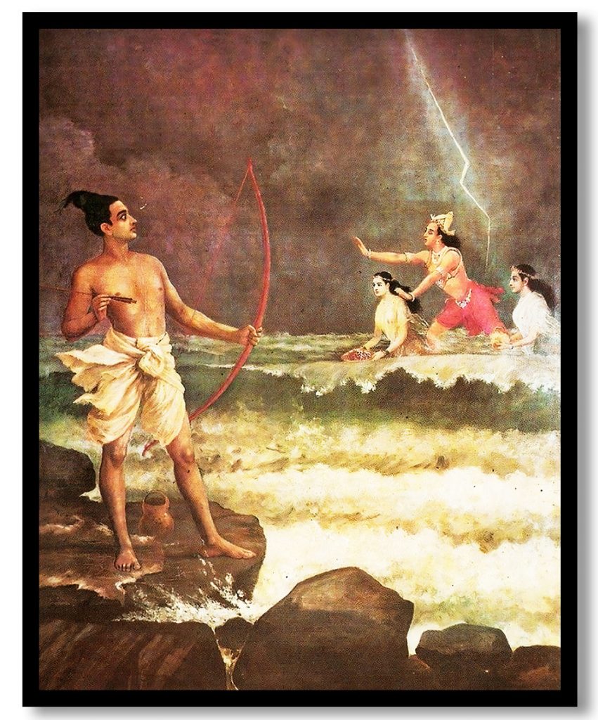 Sri rama vanquishing the sea