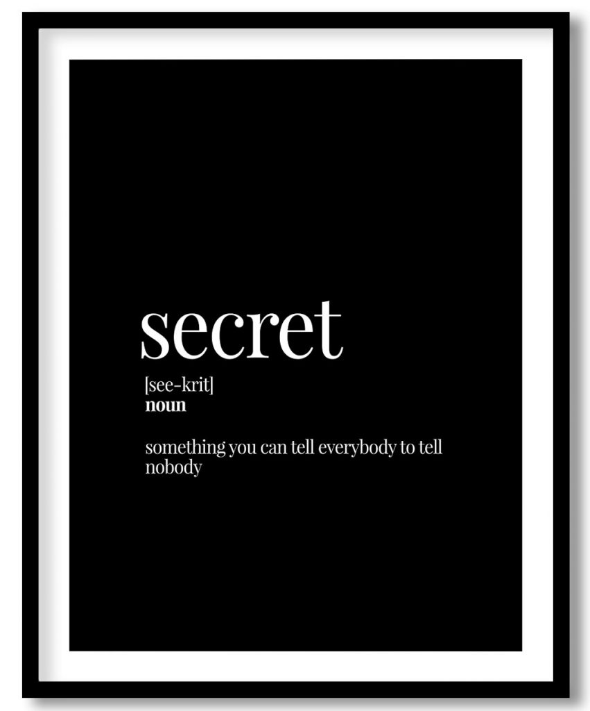 Secret - Funny Dictionary Definition