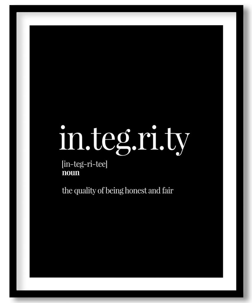 Integrity - Funny Dictionary Definition